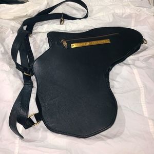 ORIJIN CULTUREAFRICA BAG / BACKPACK - BLACK LEATHER (MEDIUM)